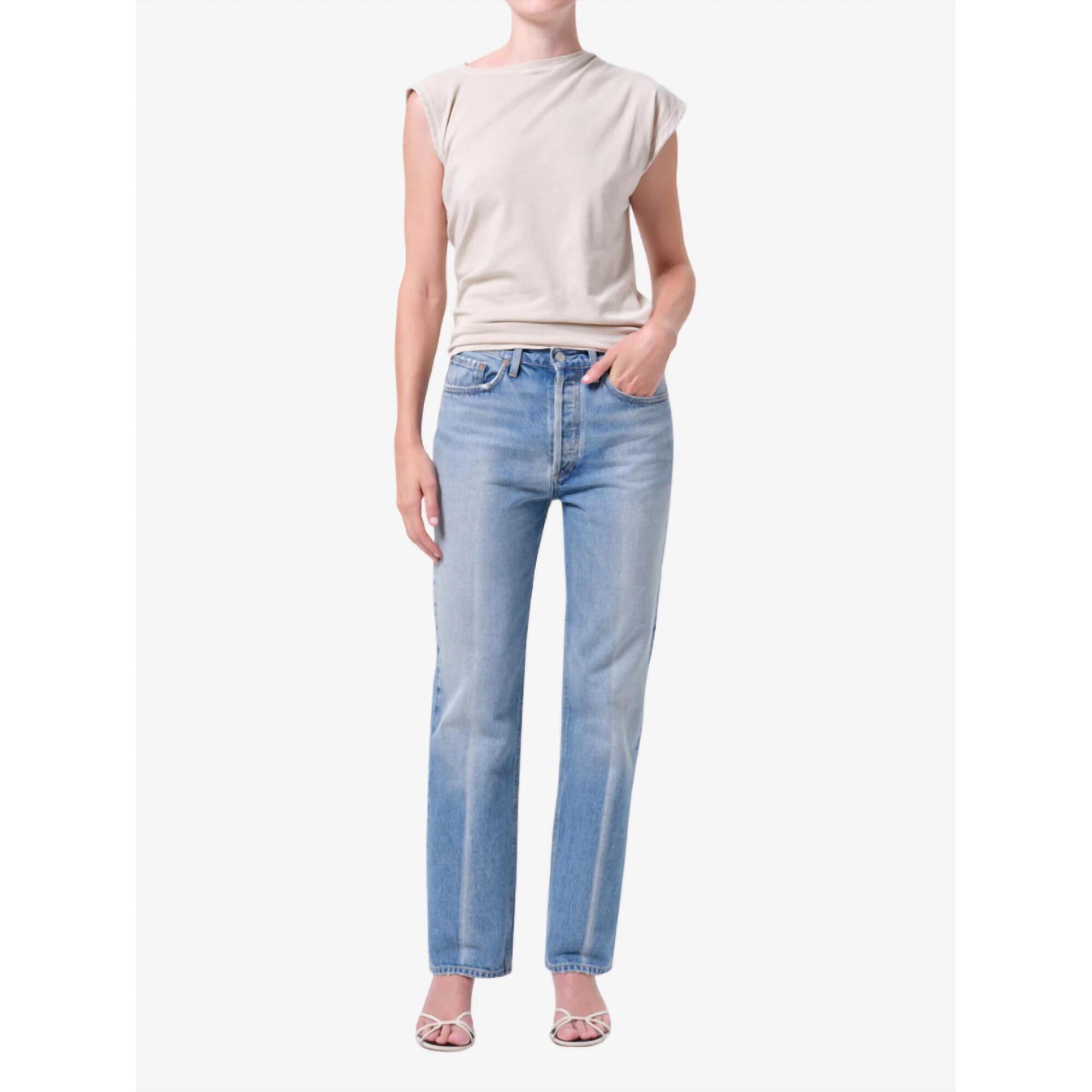 New Agolde Lana Relaxed Straight Jean In Brink